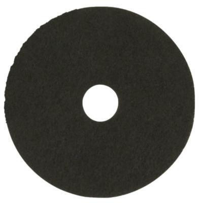 Low-Speed Stripper Floor Pad 7200, 15" Diameter, Black, 5/Carton