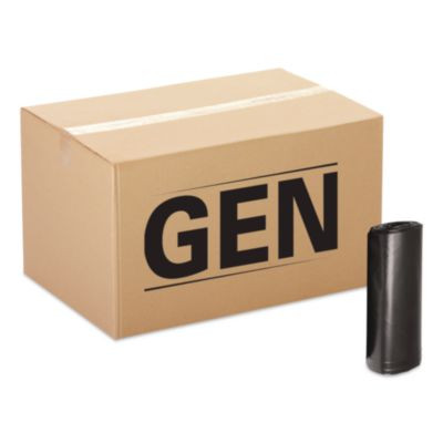 Low Density Can Liners, 16 Gal, 0.9 Mil, 24" x 32", Black, 50 Bags/Roll, 10 Rolls/Carton
