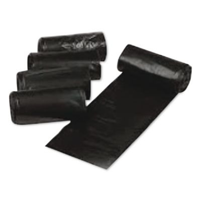 Low Density Can Liners, 16 Gal, 0.9 Mil, 24" x 32", Black, 50 Bags/Roll, 10 Rolls/Carton