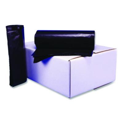Low Density Can Liners, 60 Gal, 2 Mil, 38" x 58", Black, 10 Bags/Roll, 10 Rolls/Carton