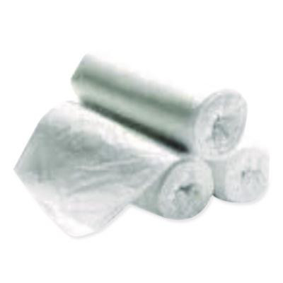 High Density Can Liners, 10 Gal, 6 Mic, 24" x 23", Natural, Interleaved Roll, 50 Bags/Roll,  20 Rolls/Carton