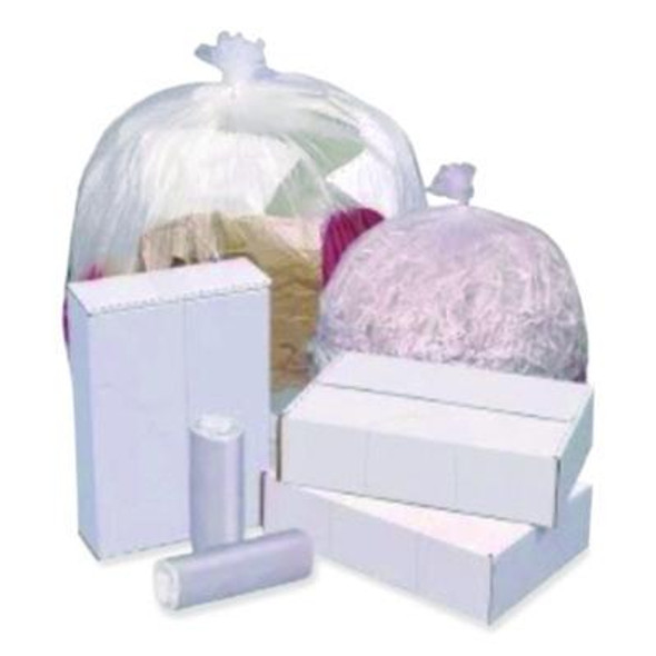 High Density Can Liners, 16 Gal, 8 Mic, 24" x 31", Natural, Interleaved Roll, 50 Bags/Roll, 20 Rolls/Carton