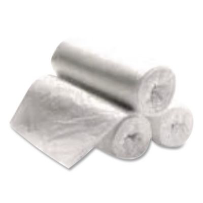 High Density Can Liners, 16 Gal, 8 Mic, 24" x 31", Natural, Interleaved Roll, 50 Bags/Roll, 20 Rolls/Carton
