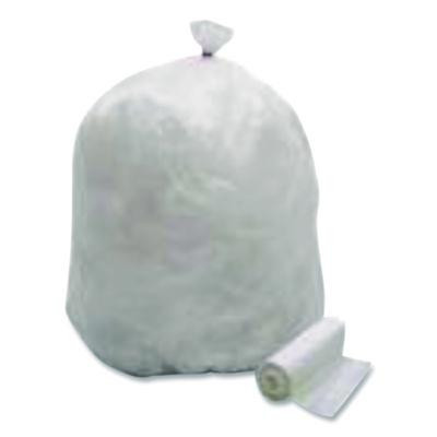 High Density Can Liners, 30 Gal, 10 Mic, 30" x 36", Natural, Interleaved Roll, 50 Bags/Roll, 10 Rolls/Carton