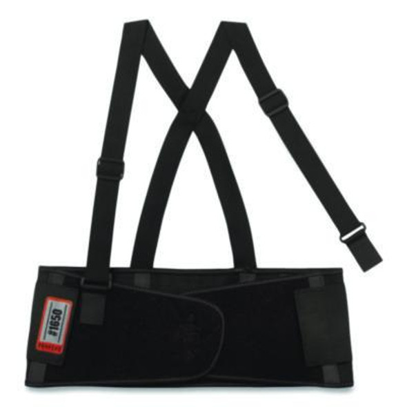 Proflex 1650 Economy Elastic Back Support Brace, Large, 34" To 38" Waist, Black