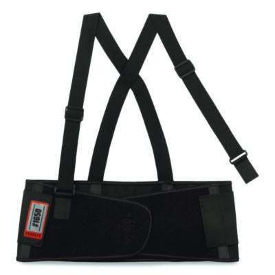 Proflex 1650 Economy Elastic Back Support Brace, 2X-Large, 42" To 46" Waist, Black