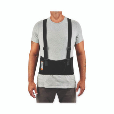 Proflex 1650 Economy Elastic Back Support Brace, 3X-Large, 46" To 52" Waist, Black