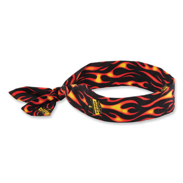 Chill-Its 6700 Cooling Bandana Polymer Tie Headband, One Size Fits Most, Flames