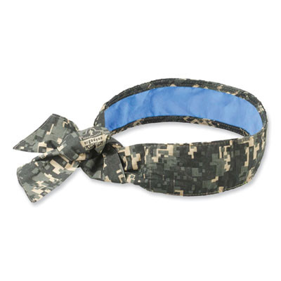 Chill-Its 6700Ct Cooling Bandana Pva Tie Headband, One Size Fits Most, Camo
