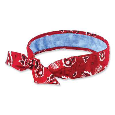 Chill-Its 6700Ct Cooling Bandana Pva Tie Headband, One Size Fits Most, Red Western
