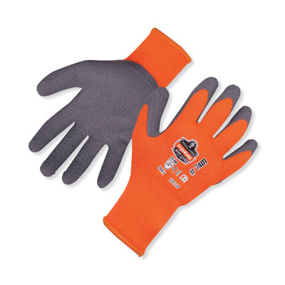 Proflex 7401-Case Coated Lightweight Winter Gloves, En388: 2131X, 9" Long, Large, Orange, Pair