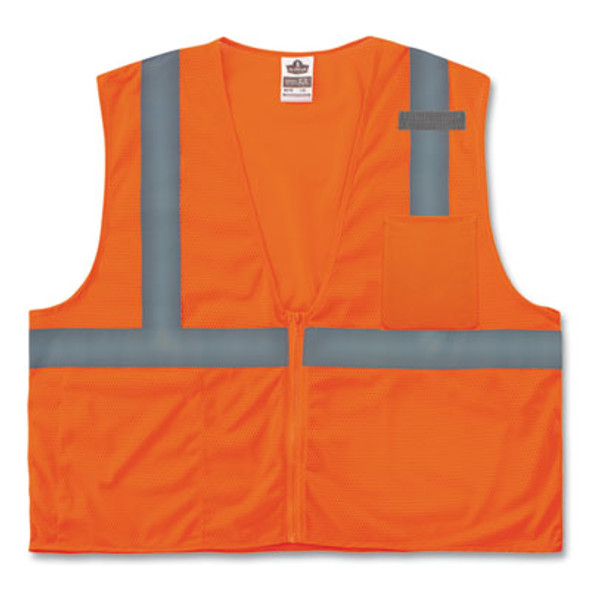 Glowear 8210Z Class 2 Economy Mesh Vest, Polyester, Orange, Small/Medium