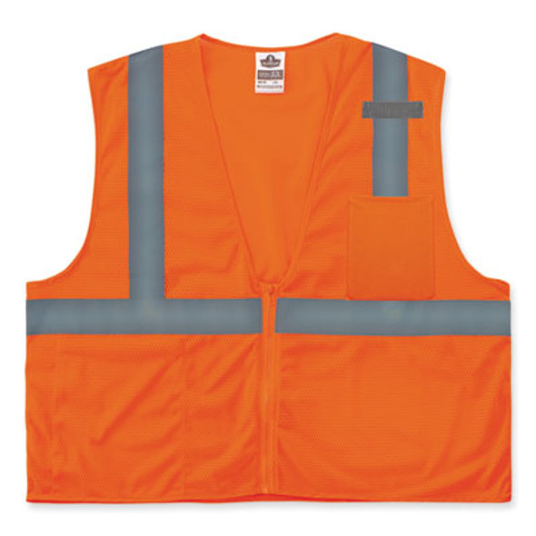 Glowear 8210Z Class 2 Economy Mesh Vest, Polyester, Orange, 2X-Large/3X-Large