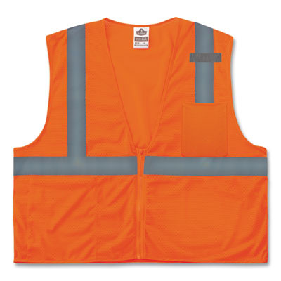 Glowear 8210Z Class 2 Economy Mesh Vest, Polyester, Orange, 4X-Large/5X-Large