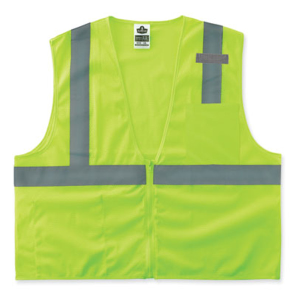 Glowear 8210Z Class 2 Economy Mesh Vest, Polyester, Lime, Small/Medium