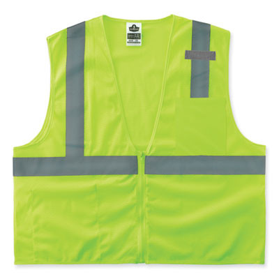 Glowear 8210Z Class 2 Economy Mesh Vest, Polyester, Lime, 4X-Large/5X-Large
