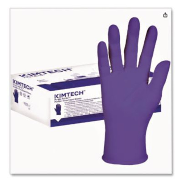 Purple Nitrile Exam Gloves, Powder-Free, Medium, 6 Mil Thick, 9.5" Long, Purple, 100/Box