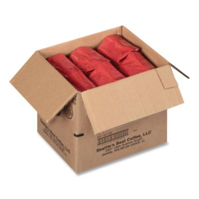 Port Side Blend Whole Bean Coffee, Decaffeinated Medium Roast, 12 Oz Bag, 6/Carton