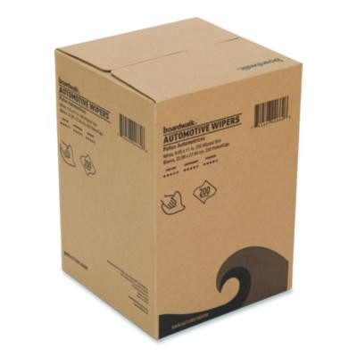 Automotive Wipers, 10.63 x 20.47, Unscented, White, 200/Box, 8 Boxes/Carton