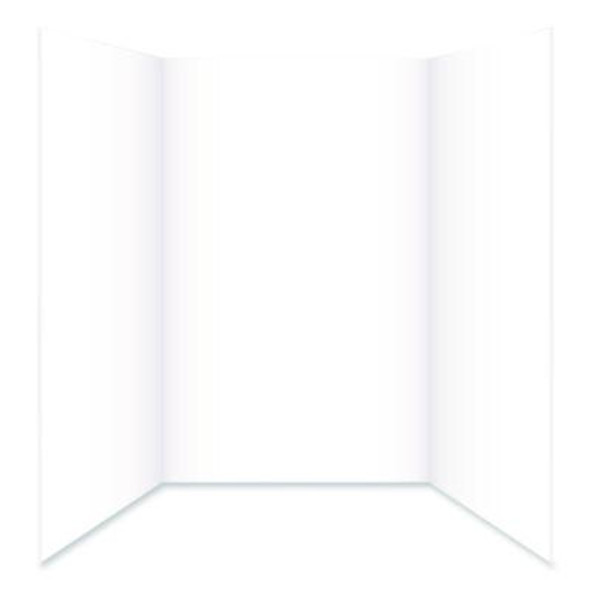 Tri-Fold Foam Board, 28 x 40, 0.19" Thick, White/White
