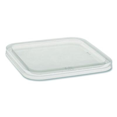 Earthchoice Recycled Pet Container Lid, For 6" Square Rpet Containers, 6.25 x 0.39 x 6.25, Clear, Plastic, 360/Carton
