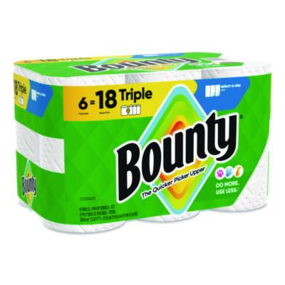 Select-a-Size Kitchen Roll Paper Towels, 2-Ply, 5.9 x 11, White, 123 Sheets/Triple Roll, 6 Rolls/Carton
