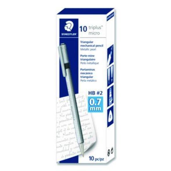 Mechanical Pencils, 0.7 Mm, Hb (#2), Black Lead, Pearl Barrel, 10/Box