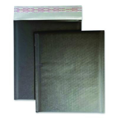 Self-Sealing Bubble Mailer, 8.5 x 11, Black, 12/Pack