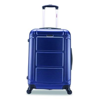 Pilot Hard Side Carry-On Suitcase, Four-Wheeled Spinner, 16.34 x 10.24 x 25.39, Blue