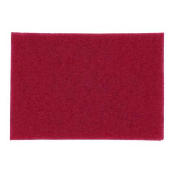 Low-Speed Buffer Floor Pads 5100, 28 x 14, Red, 10/Carton