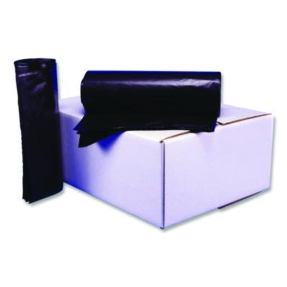 Low Density Can Liners, 33 Gal, 1.1 Mil, 33" x 39", Black, Interleaved Roll, 20 Bags/Roll, 5 Rolls/Carton