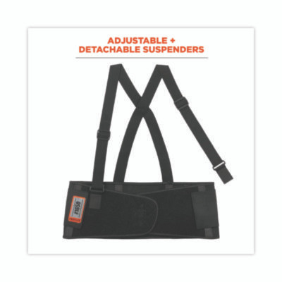 Proflex 1650 Economy Elastic Back Support Brace, X-Small, 20" To 25" Waist, Black