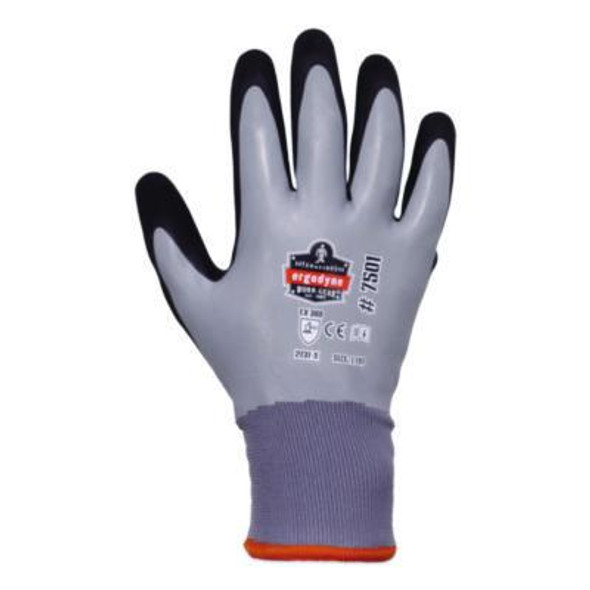 Proflex 7501 Coated Waterproof Winter Gloves, En388: 2131X, 11" Long, X-Large, Gray, Pair