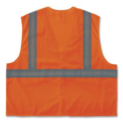 Glowear 8205Hl Type R Class 2 Super Econo Mesh Vest, Polyester Mesh, 4X-Large To 5X-Large, Orange
