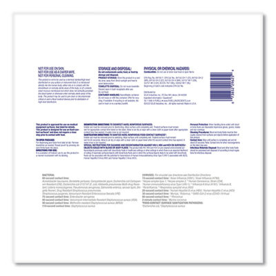 Healthcare Surface Disinfecting Wipes, 1-Ply, 7 x 10, Unscented, White, 72/Pack