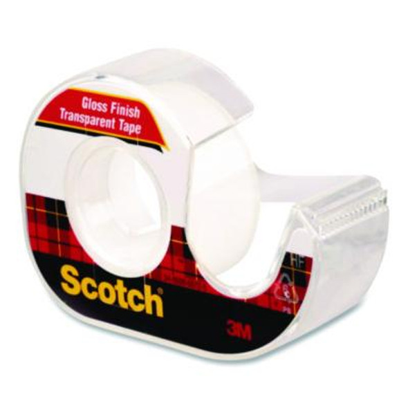 Transparent Tape In Handheld Dispenser, 1" Core, 0.75" x 25 Ft, Transparent, 3/Pack