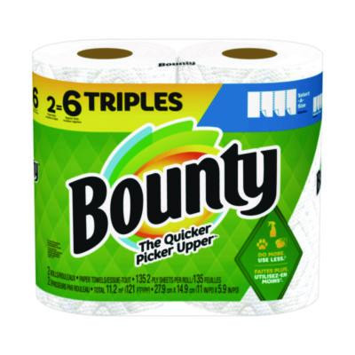 Select-a-Size Kitchen Roll Paper Towels, 2-Ply, 11 x 5.9, White, 135 Sheets/Roll, 2 Rolls/Pack