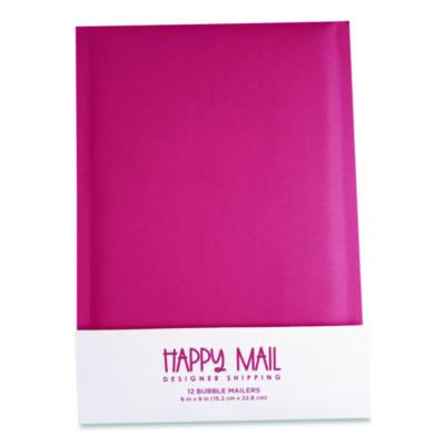 Self-Sealing Bubble Mailer, 6 x 9, Pink, 12/Pack