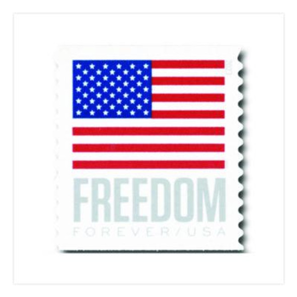First-Class Forever Stamps, U.S. Flag, 100/Roll