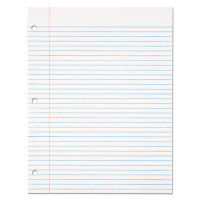 Filler Paper, 3-Hole, 8.5 X 11, Medium/College Rule, 500/Pack