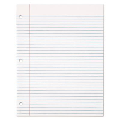 Filler Paper, 3-Hole, 8.5 X 11, Medium/College Rule, 500/Pack