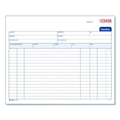 Multipart General-Purpose Invoice Pad, Two-Part Carbonless, 8.38 x 6.69, 50 Forms Total