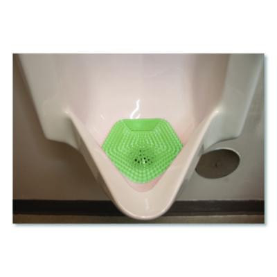 Anti-Splash Urinal Screen, Cucumber Twist Scent, Green, 0.11 Oz, 10/Box