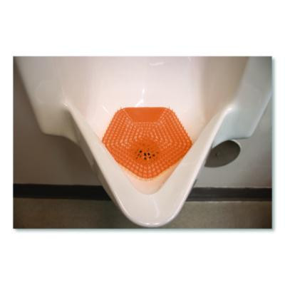 Anti-Splash Urinal Screen, Mango Mist Scent, Orange, 0.11 Oz, 10/Box