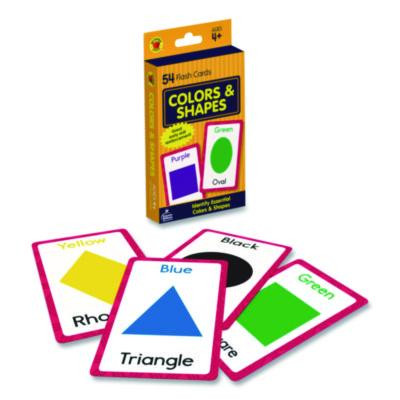 Colors And Shapes Flash Cards, Grades Pre-K To 1, 3.25" x 5.25", Assorted Colors, 54 Cards