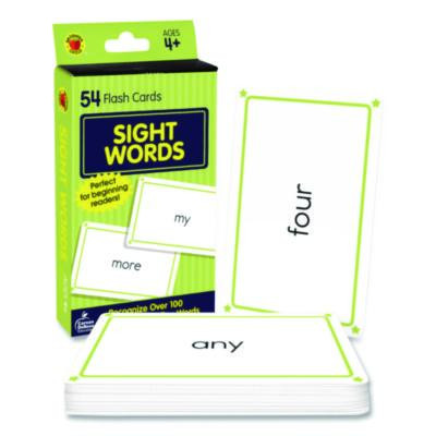 Sight Words Flash Cards, Grades Pre-K To 1, 3.25" x 5.25", Assorted Colors, 54 Cards