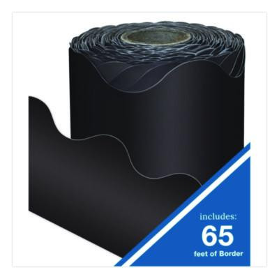Rolled Scalloped Border, 2.25" x 65 Ft, Black