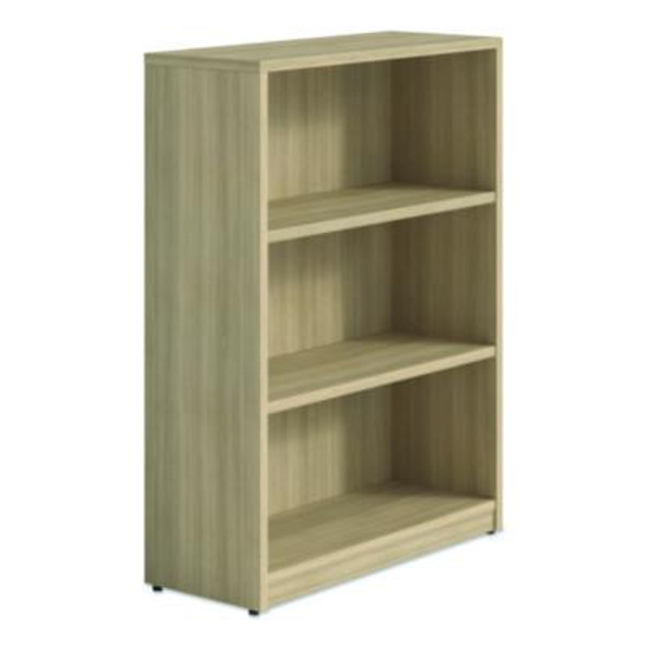Alera Seville Series Bookcase, Three-Shelf, 35.43w x 13.78d x 48h, Oak
