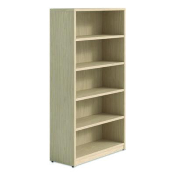 Alera Seville Series Bookcase, Five-Shelf, 35.43w x 13.78d x 65h, Maple