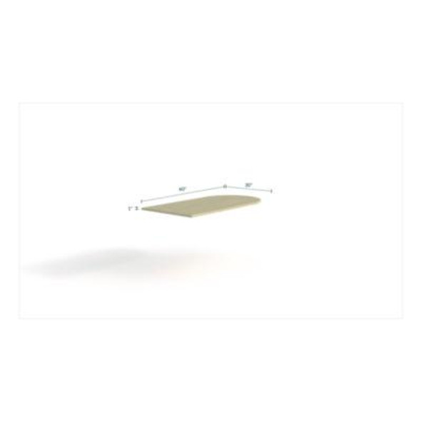 Alera Seville Series D-Top Peninsula Top, 59.06w x 29.53d, Maple